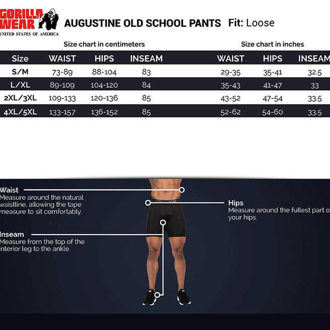 Augustine Old School Pants, Black/Red