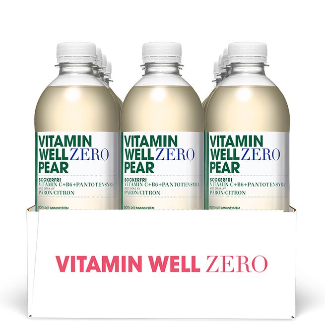 12 x Vitamin Well Zero Vitamindryck 500 ml Pear Lemon