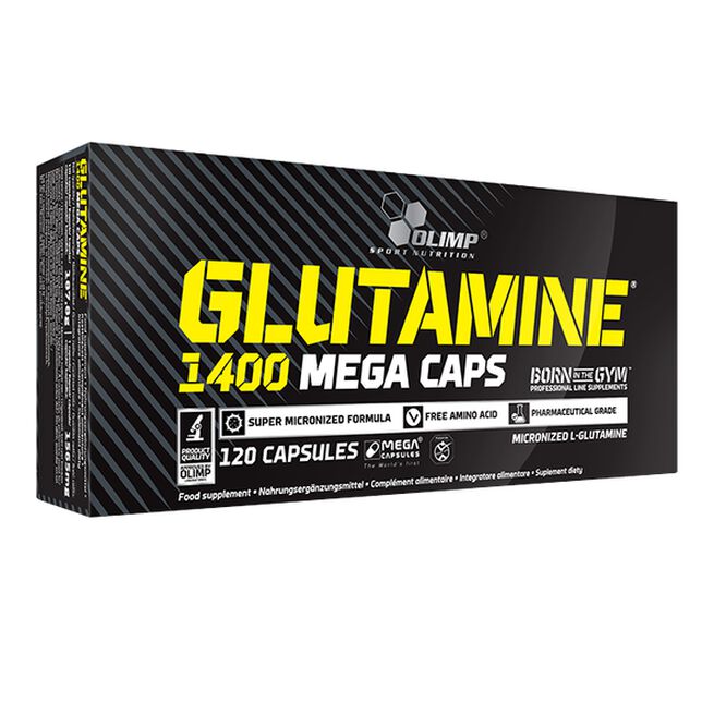 Glutamine Mega Caps 1400, 120 caps 