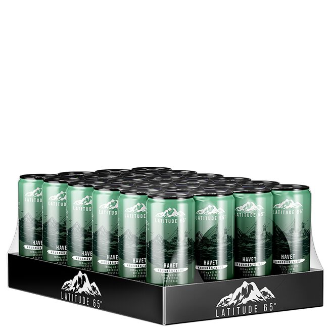 24 x Latitude 65 Energidryck 330 ml Havet - Krusbär/Kiwi