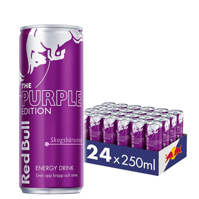 24 x Red Bull Energidryck Flak 250 ml Purple Edition Skogsbär Skogsbär
