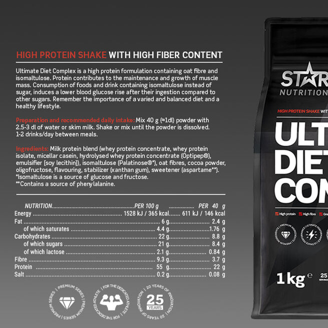 Ultimate Diet Complex Måltidsersättning 1 kg Choklad