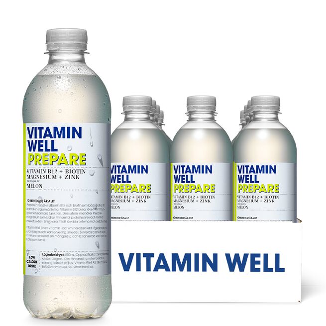 12 x Vitamin Well Vitamindryck 500ml Prepare