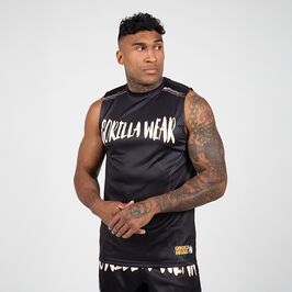 Clayton Tank Top, Black/Gold, S  Clayton Träningslinne Svart Guld