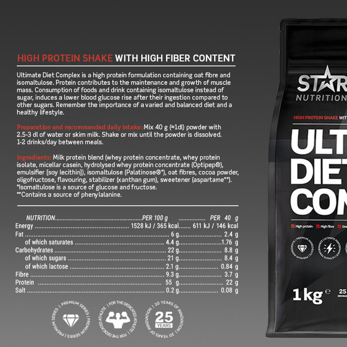Ultimate Diet Complex M&aring;ltidsers&auml;ttning 1 kg Choklad (New and improved)