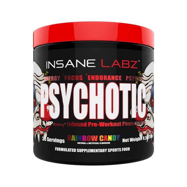 Psychotic Pre-Workout, 35  servings, Rainbow Candy 