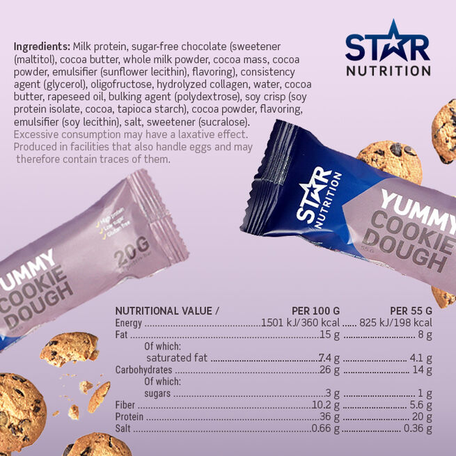 12 x Proteinbar 55 g Cookie Dough