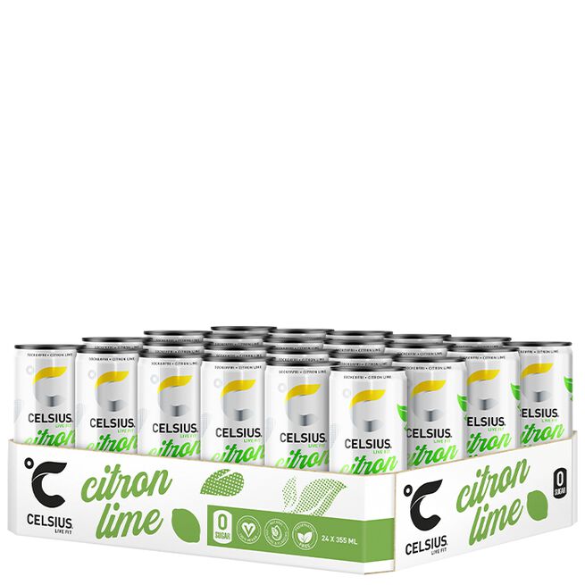 24 x Celsius Energidryck 355 ml Citron Lime