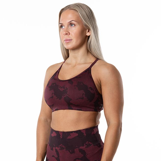 Prime Sömlös Camo Träningstopp Röd