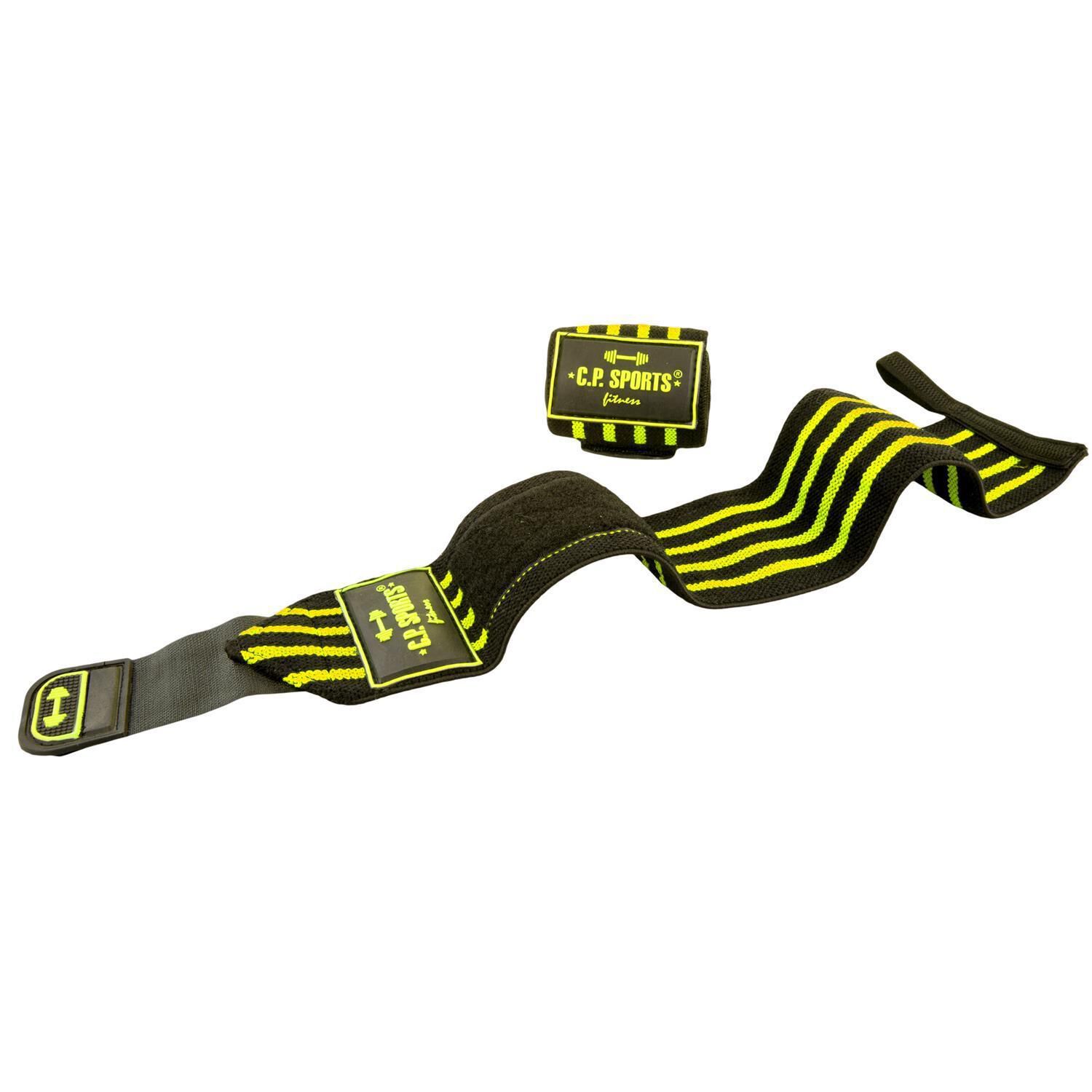 Strongman handledslindor 50 cm Svart Gul