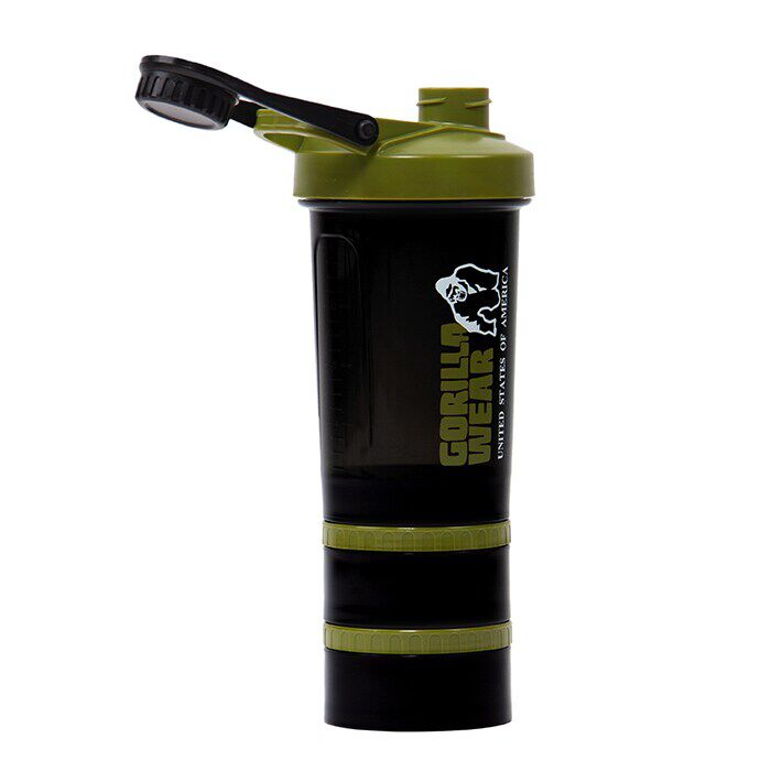 Shaker 2 Go Svart/Gr&ouml;n 500 ml + 130 ml x 2