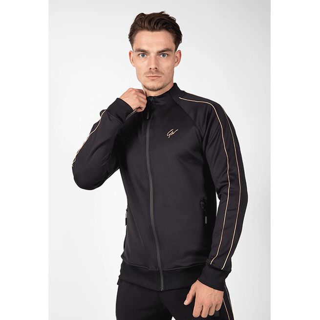 Wenden Track Jacket, Black/Gold