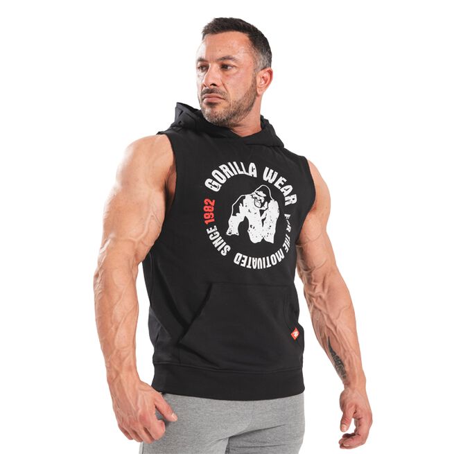 Marshall Sleeveless Hoodie, Black
