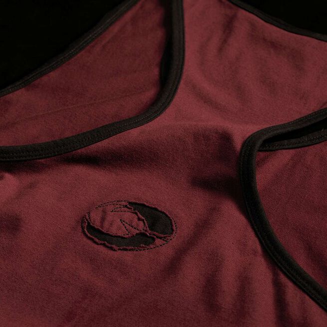 Vintage T-Back Linne Mörkröd