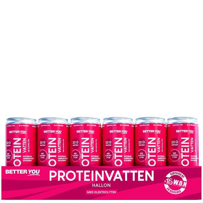 24 x Proteinvatten Elektrolyter 330 ml Hallon