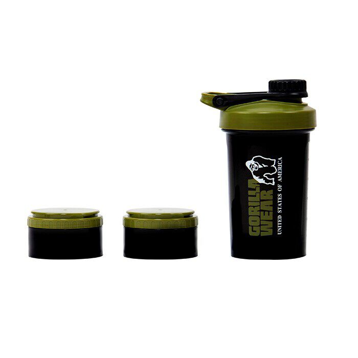 Shaker 2 Go Svart/Gr&ouml;n 500 ml + 130 ml x 2