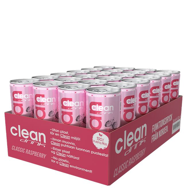 24 x Clean Drink, 330 ml, Classic Raspberry