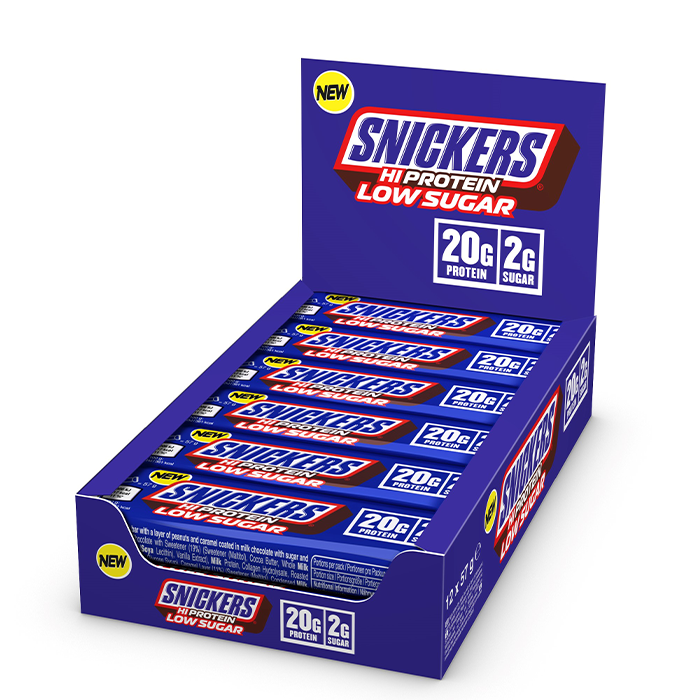 12 x Snickers High Protein Bar Low Sugar 57 g Mj&ouml;lkchoklad Snickers Milk Chocolate