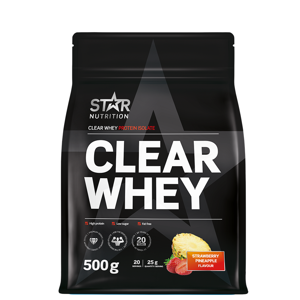 Clear Whey Vassleprotein 500 g strawberry_pineapple