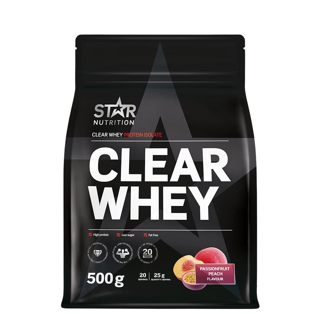 Clear Whey Vassleprotein 500 g passionfruit_peach