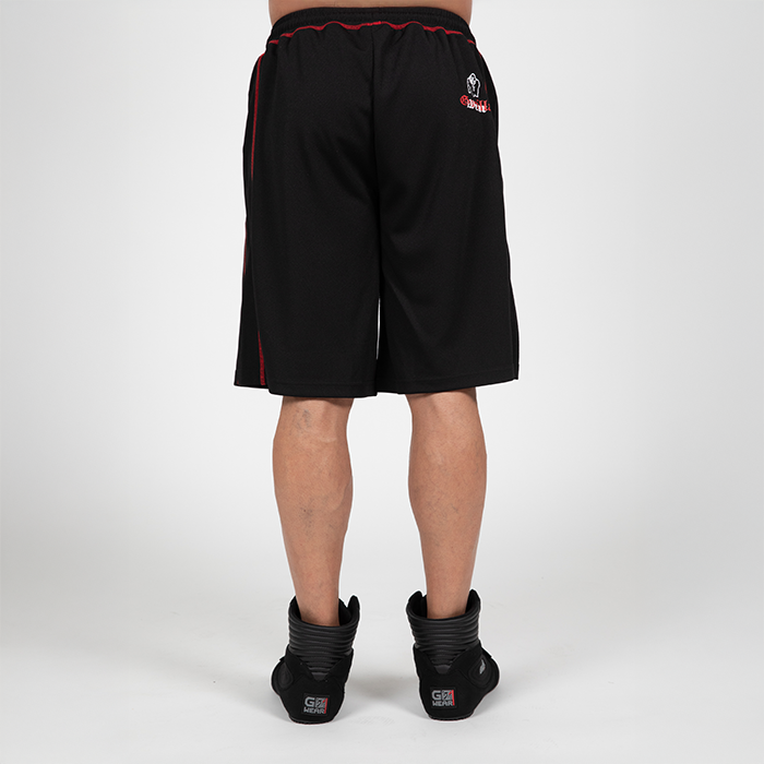 Marlow Mesh Shorts Svart R&ouml;d