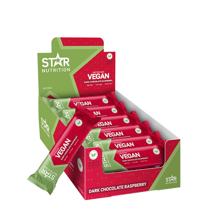 12 x Vegan Proteinbar 55 g raspberry_chocolate