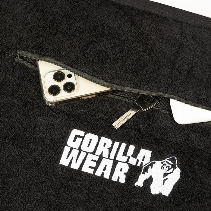 Zip Pocket Gymhandduk Svart