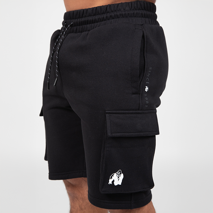 Hudson Cargo Tr&auml;ningsshorts Svart