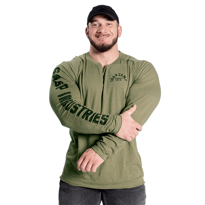 Throwback LS Tee, Wash Green