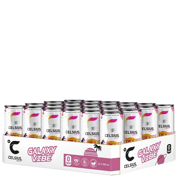 24 x Celsius Energidryck 355 ml Galaxy Vibe - NEW