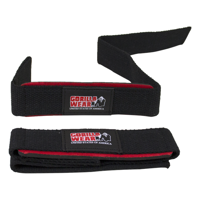Vadderade Lifting Straps Svart/R&ouml;d
