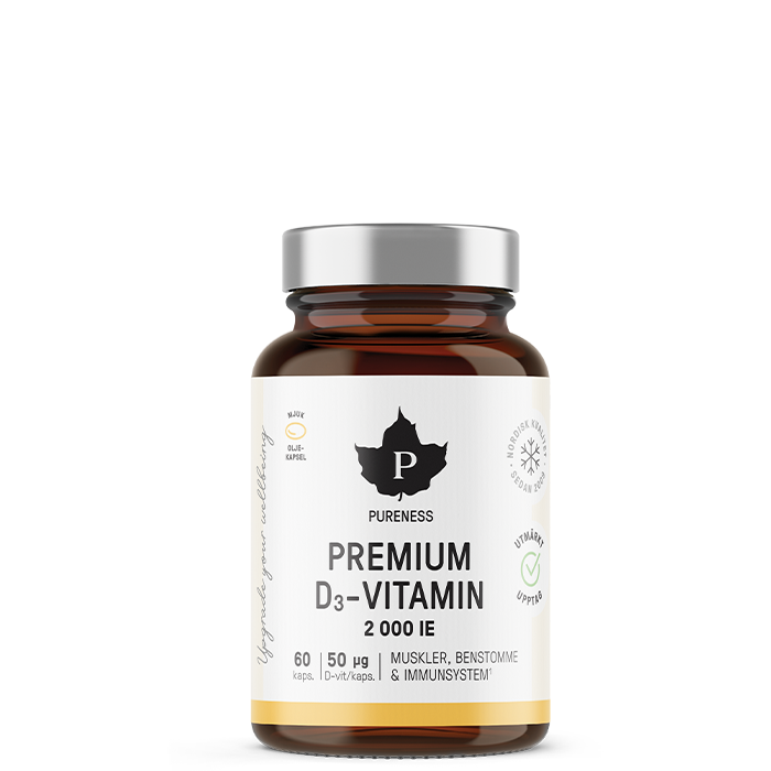 Premium D3-vitamin 2000 IE 60 kapslar
