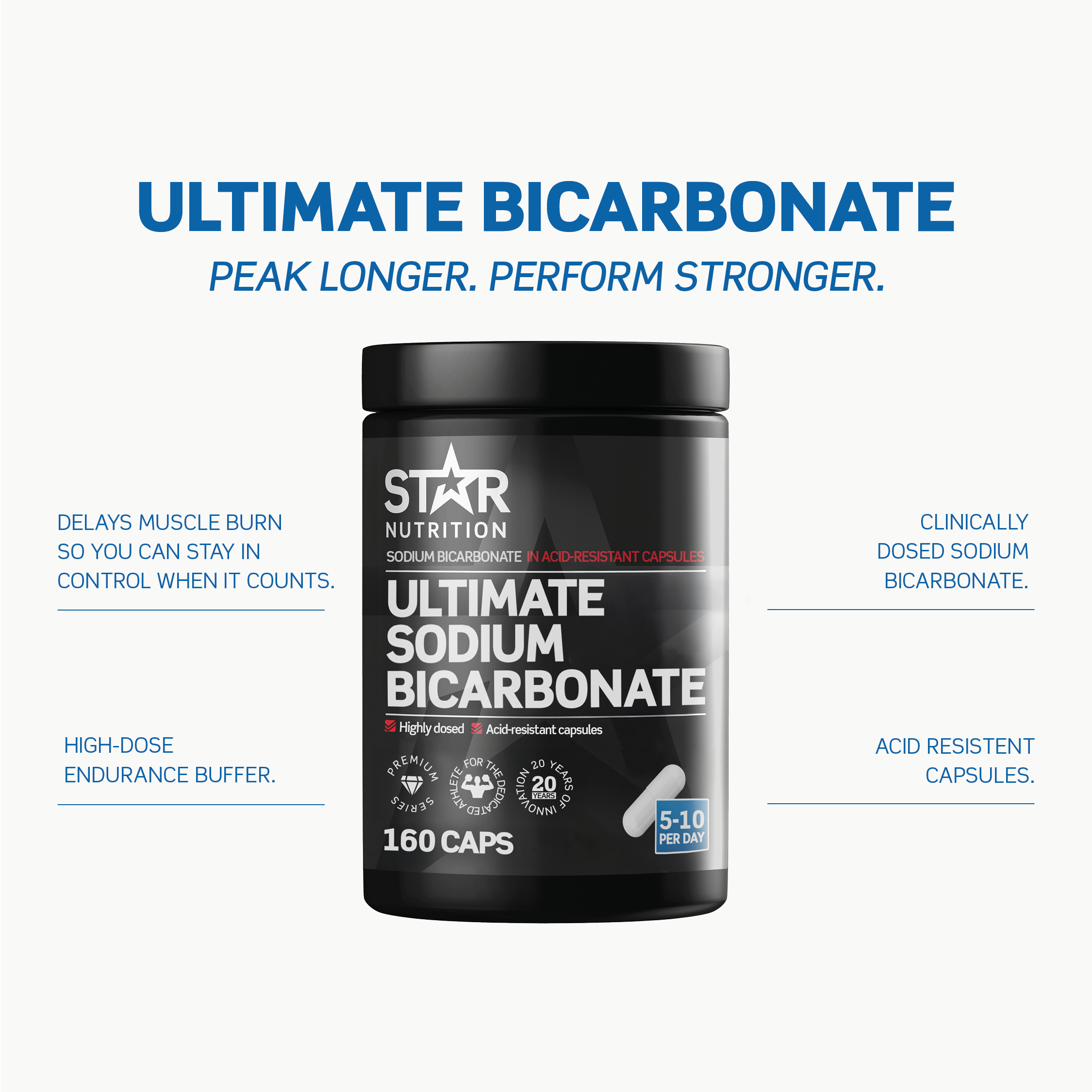 Sodium Bicarbonate 160 caps