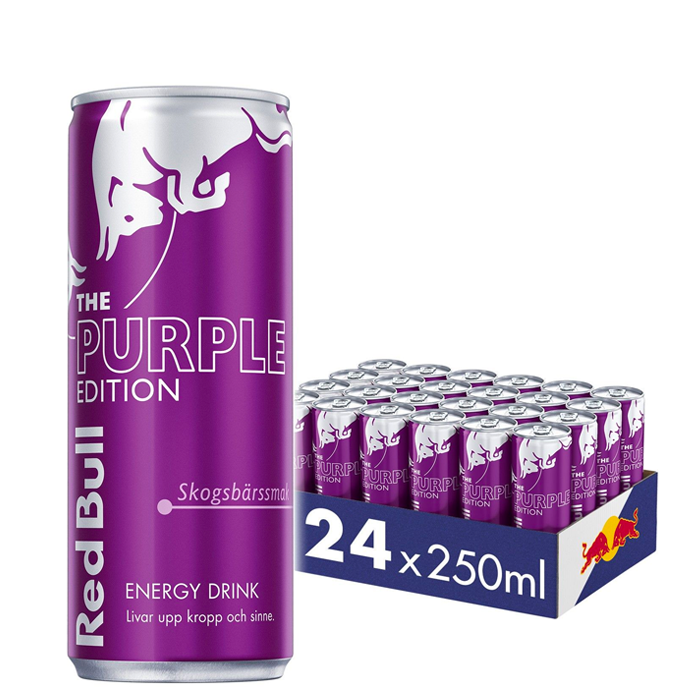 24 x Red Bull Energidryck Flak 250 ml Purple Edition Skogsb&auml;r Skogsb&auml;r