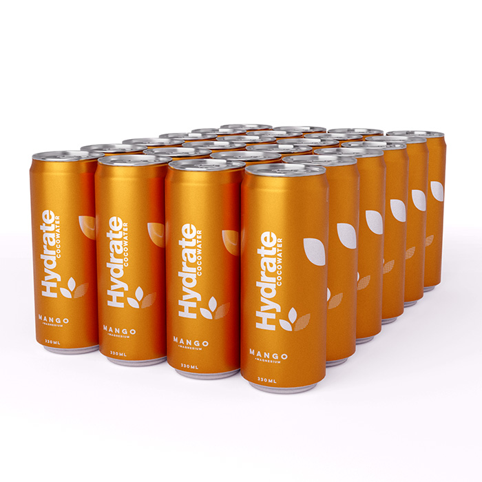 24 x Hydrate Kolsyrat Kokosvatten Flak 330 ml original