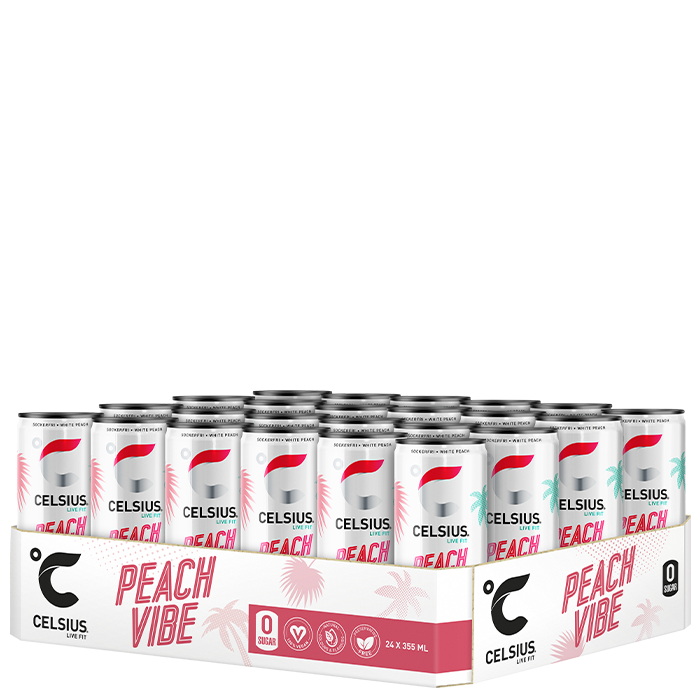 24 x Celsius Energidryck 355 ml Peach Vibe