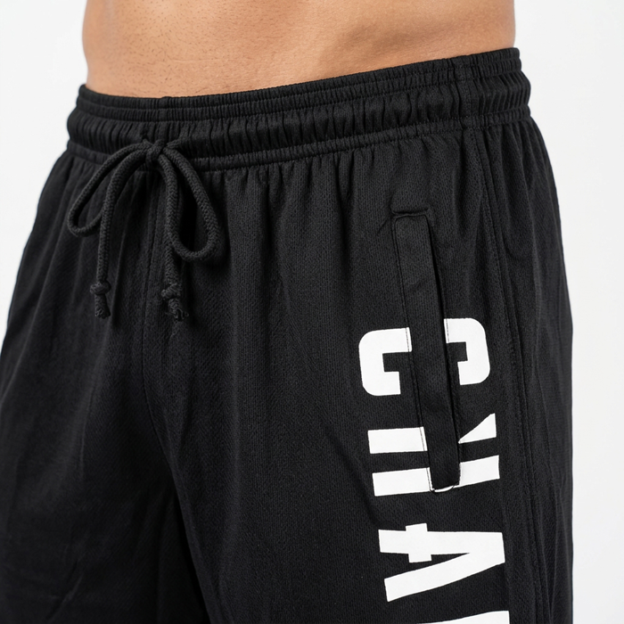 Chained Mesh Shorts Svart Vit