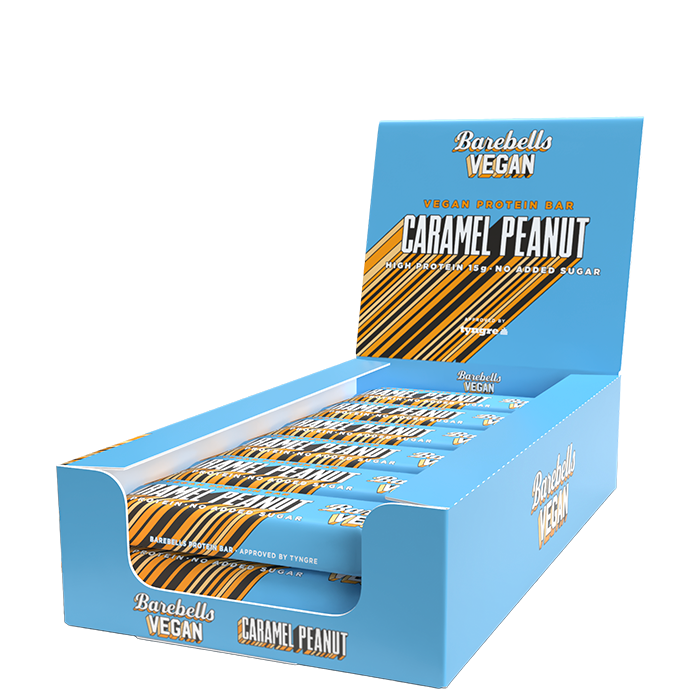 12 x Barebells Vegansk Proteinbar 55 g Peanut Caramel