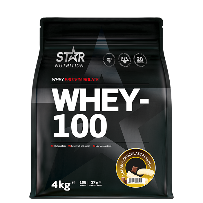 Whey-100 Vassleprotein 4 kg banana_chocolate