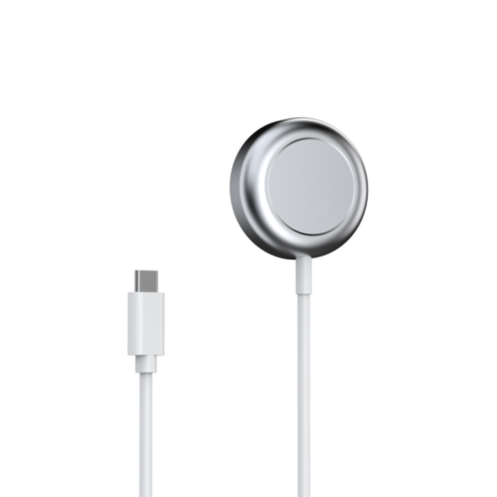 Laddare f&ouml;r Apple Watch och Samsung Galaxy Watch med USB-C-kabel 1 m Vit