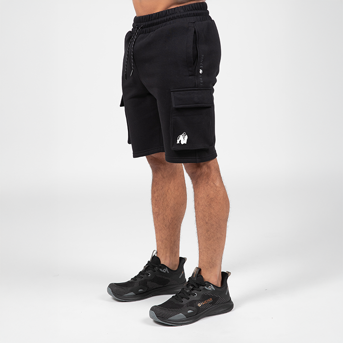 Hudson Cargo Tr&auml;ningsshorts Svart