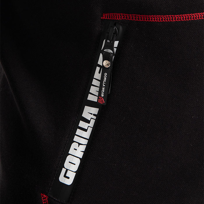 Georgia Zipped Hoodie, Black