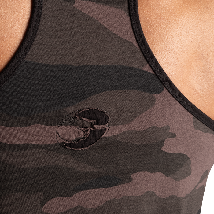 Vintage T-Back Linne M&ouml;rk Camouflage