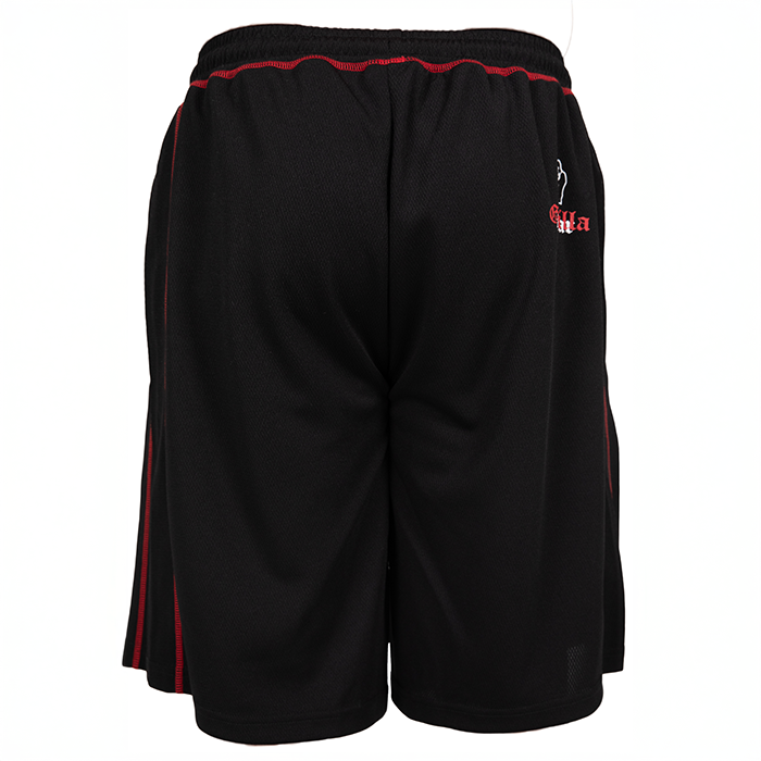 Marlow Mesh Shorts Svart R&ouml;d