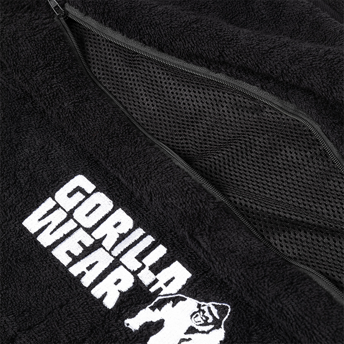 Zip Pocket Gymhandduk Svart