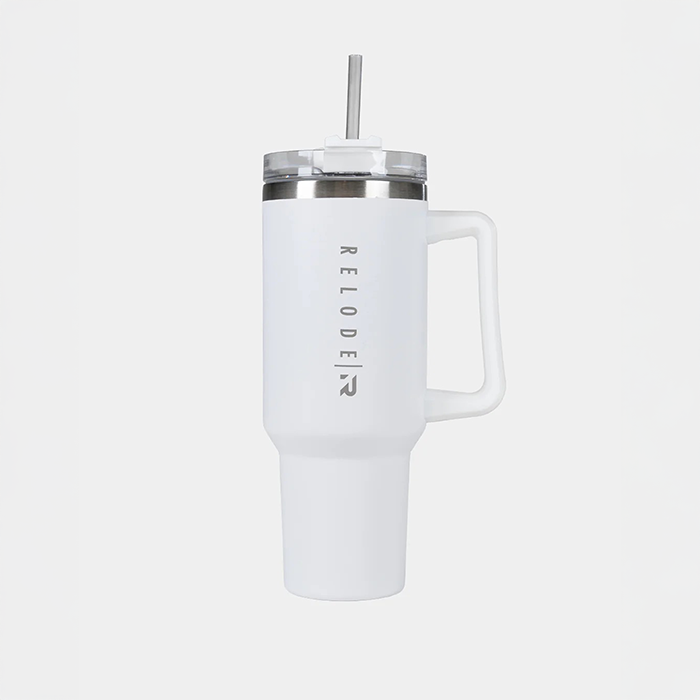 Clean Tumbler Vattenflaska Rostfritt St&aring;l 1200 ml Vit