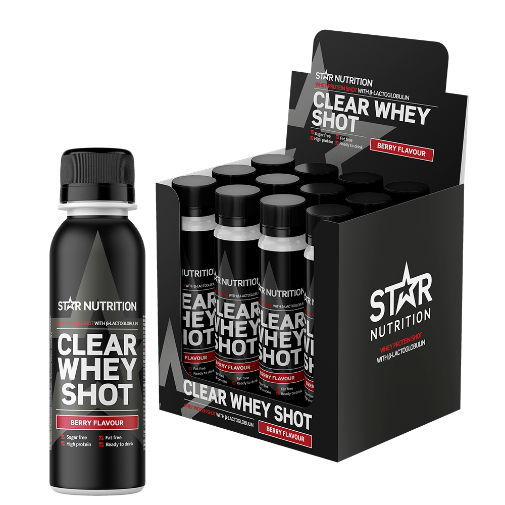 12 x Clear Whey Vassleprotein Shot 100 ml berry