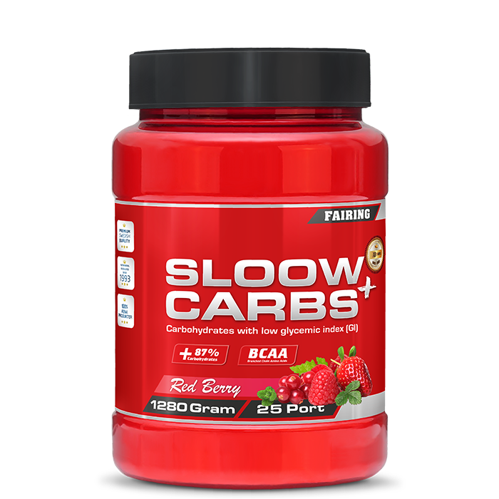 Sloow Carbs+ Sportdryck pulver 1,28 kg Orange Lime