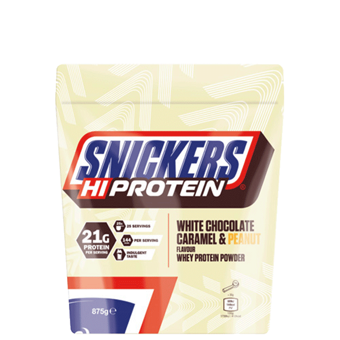 Snickers Vassleprotein Vit Choklad Jordn&ouml;t 875 g White Chocolate Peanut