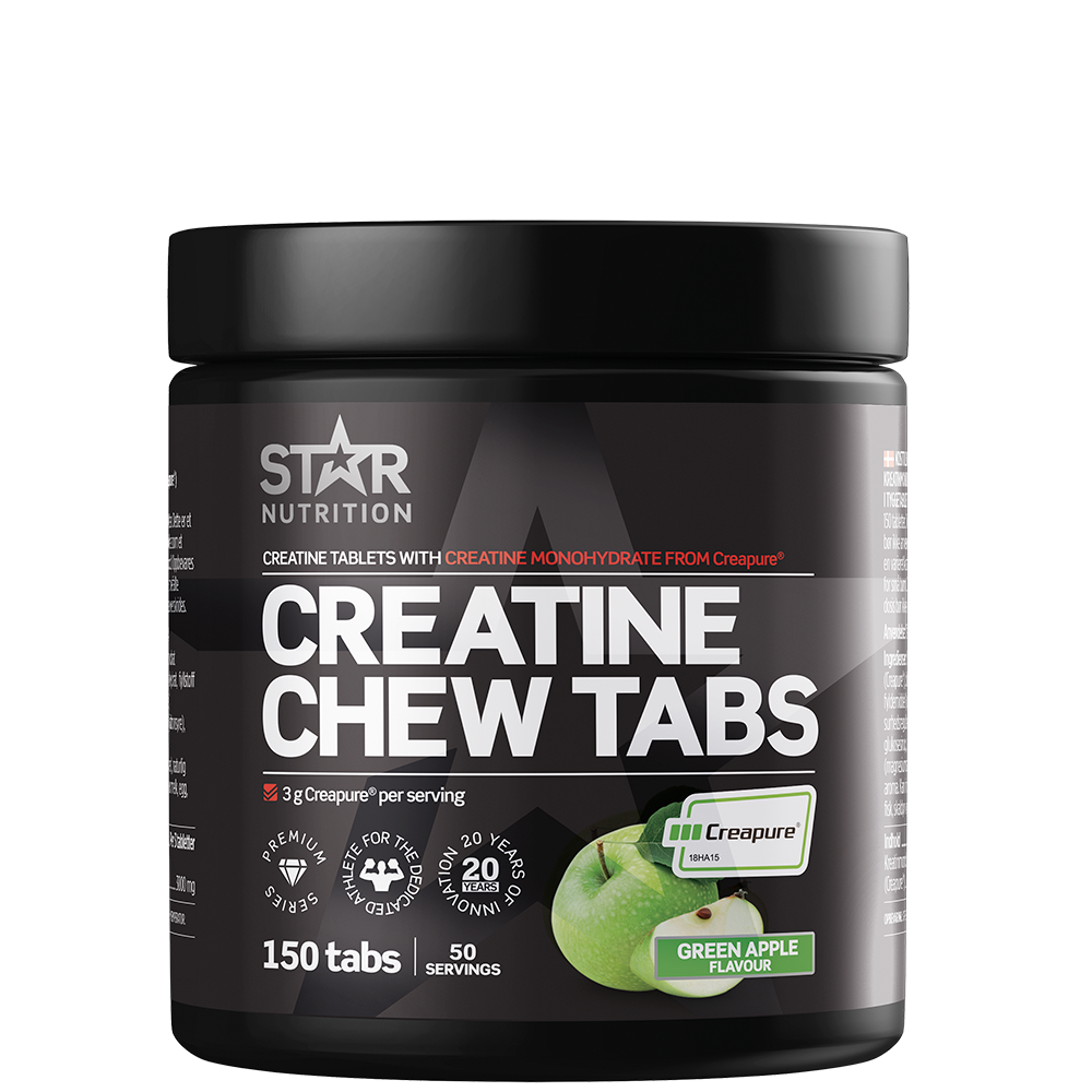 Creatine Chew Tabs, 150 tabs green_apple